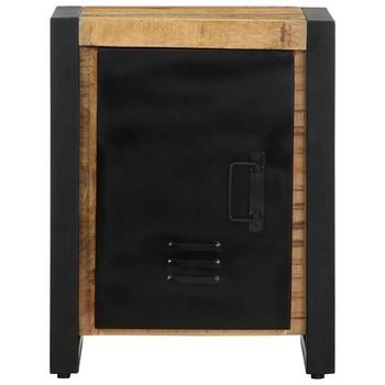 Mesita De Noche | Mesilla De Noche Madera Maciza Mango 40x30x51 Cm