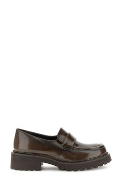 mocasines de piel envejecida dark brown 40