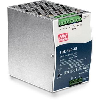 Fuente de Alimentacion TRENDnet TI-S48048 480W Certificacion CE PFC sobrecargas rail DIN