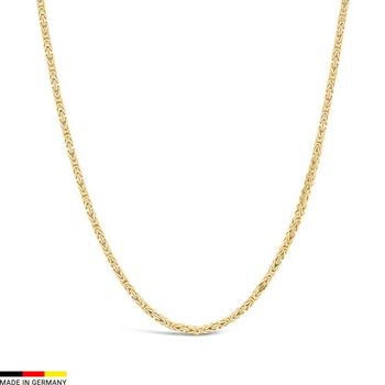 Cadena bizantina de oro de 14 quilates de 1,8 mm de grosor