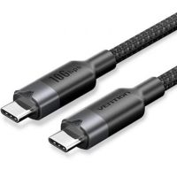 cable usb 32 tipo-c 5a vention trgbh 2m negro 100w 10gbps