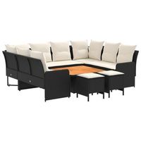 juegos de muebles 8 uds negro y crema ratan sintetico vidaxl