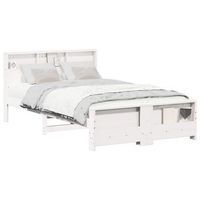 estructura de cama con estante 120 x 200 cm pino macizo vidaxl