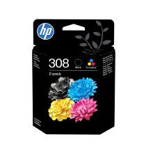 HP Paquete de 2 Cartuchos de Tinta Original 308 negra/tricolor