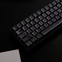 teclas negras comicas pbt cherry profile 151 teclas sub de tinte de cinco lados para teclados mecanicos diseno iso 7u barra espacial hi75