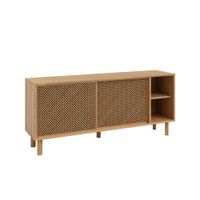 aparador de madera macizo barnizado en color roble 150 cm