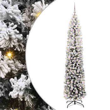 Árbol De Navidad Artificial Verde 240 Cm Pvc, Acero Y Plástico