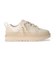 ugg para mujer 1168890 zapatillas de piel lo lowmel beige 36 plano 1 a 3cm cordones casual