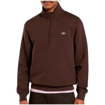 Dickies Jersey OAKPORT QUARTER ZIP CHOCOLATE BROWN para hombre