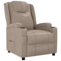 sillon reclinable de cuero sintetico marron cfw930775