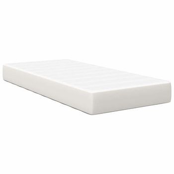 Colchón De Cama Con Colchón Crema 100 X 200 Cm Tela Vidaxl