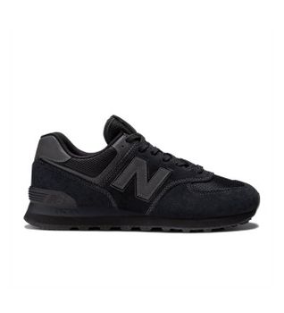 New Balance para hombre. ML574V3 Zapatillas 574 Núcleo negro (42), Piel, Plano, Cordones, Casual