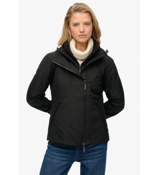 Superdry para mujer. W5012071A Chaqueta Hooded Mtn Windbreaker negro (XS), Casual, Poliéster Reciclado