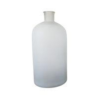 garrafa de vidrio esmerilado forma botella h46 cm