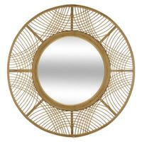 espejo de bambu atmosphera 70 cm