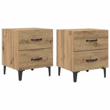 Mueble Cama 2 Uds. Roble Artisan 40 X 35 X 47,5 Cm Vidaxl
