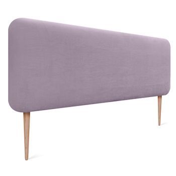 Dhome Cabecero Tapizado En Terciopelo Liso Con Patas Redondeado Para Pared Acústicos Cabeceros Absorbentes Cabezal Cama Dormitorio (salmón, 140cm)