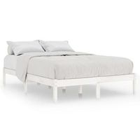 cama matrimonial  cama para adultos  estructura de cama madera maciza blanco supe king 180x200 cm