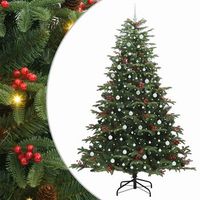 arbol de navidad artificial verde 240 cm pvc metal y plastico vidaxl