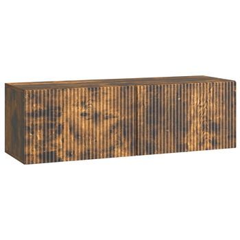 Mueble Para Tv De Pared 98 X 31 X 30 Cm Roble Ahumado Vidaxl