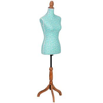 Maniquí De Madera Y Espuma Con Tela Multicolor 37.5x24x168 Cm