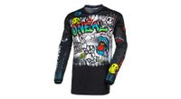 maillot o neal element manga ranuda negro blanco