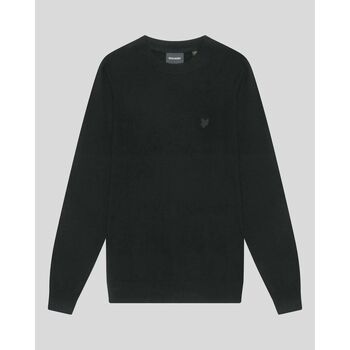 Lyle & Scott Jersey KN2124V TONAL LAMBSWOOL CREW-Z865 JET BLACK para hombre
