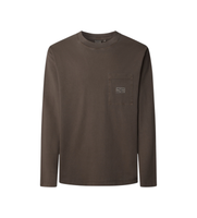 pepe jeans para hombre pm5010100 camiseta thor marron s casual algodon manga larga
