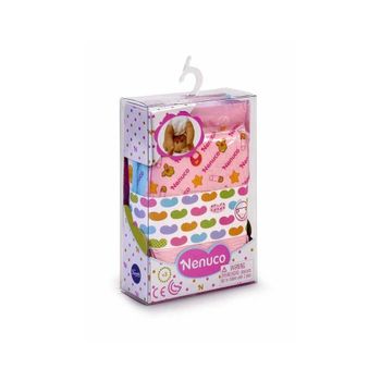 Famosa - Accesorios para muñecos  Nenuco 3 pañales de colores rosa, azul y blanco para bebés de juguete, ideal para vestir y sentar muñecos