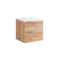 mueble bajo lavabo 60cm y encimera tableros laminados madera