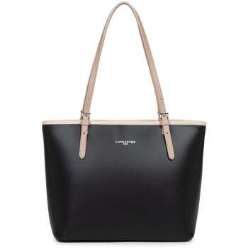 LANCASTER Bolsa Bolso Tote hombro Con cremallera M Smooth Negro - Nude Claro para mujer
