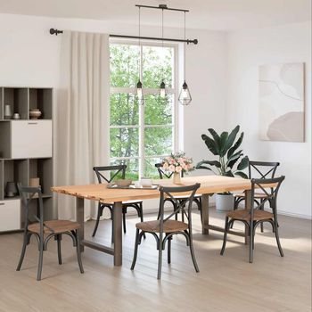 Patas Para Mesa，pierna De Mesa De Centro De Acero Natural 2 Uds 90x(72-73) Cm