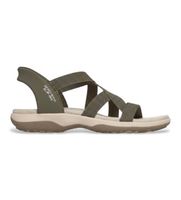 skechers para mujer 163460 sandalias reggae slim - stretch flex verde oliva 39 plano ninguno casual beachwear