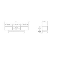 mueble tv con estante tauber zafiro