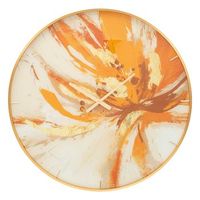 reloj de pared redondo en fibra de madera multicolor o cm 80x5