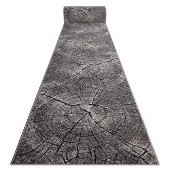 Alfombra De Pasillo Silver Tronko Árbol Madera - Gris 70cm 70x200 Cm