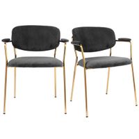 silla de tela acanalada carbono y metal doradox2