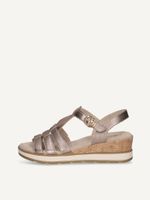 caprice heeled sandal brown made of leather without heel size 40