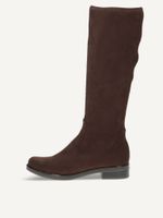 caprice boots brown made of textiles with block heel size 41