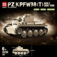 100285 pzkpfw 38t ausff vehiculo blindado ligero bloques de construccion 730 piezas kit de modelo para armar articulo coleccionable
