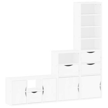 Vidaxl Muebles De Tv 4 Uds. Con Almacenaje 