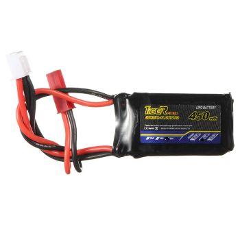 Batería de litio Tiger Power 7.4V 450mAh 60C 2S con conector JST