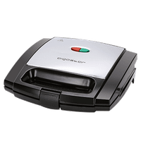 aigostar lamo - sandwichera 800w revestimiento antiadherente libre de bpa color acero y negro