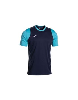 Camiseta Joma Cancha Dark Navy Turquesa Flúor