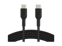 cable usb - belkin trenzado usb-c a usb-c 15cm compatibilidad universal 60w negro