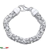 pulsera bizantina para hombre de plata 925 9 mm