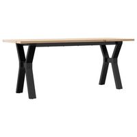 mesa de centro marco y madera maciza pino y acero 110x40x45 cm vidaxl