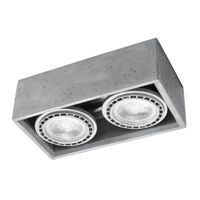 foco de superficie meni 2 luces acabado cemento