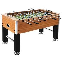futbolin de acero marron claro y negro 60 kg 140x745x875 cm vidaxl