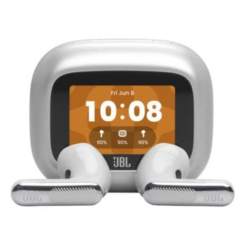 Auriculares JBL Live Flex 4 inalámbricos Bluetooth con cancelación de ruido y protección IP54 plata